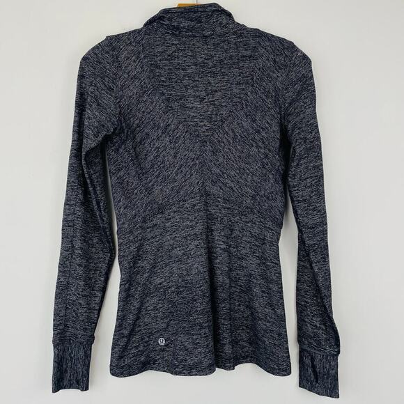 Lululemon Kanto Catch Me 1/2 Zip black gray size 4 - Picture 7 of 7